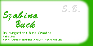 szabina buck business card
